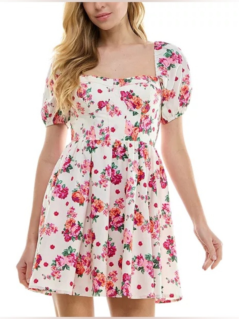 City Vibe Size 7 Floral Puff
Sleeve Dress Cottagecore
Corset Mini NWOT!